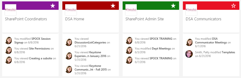 SharePoint: Site Cards