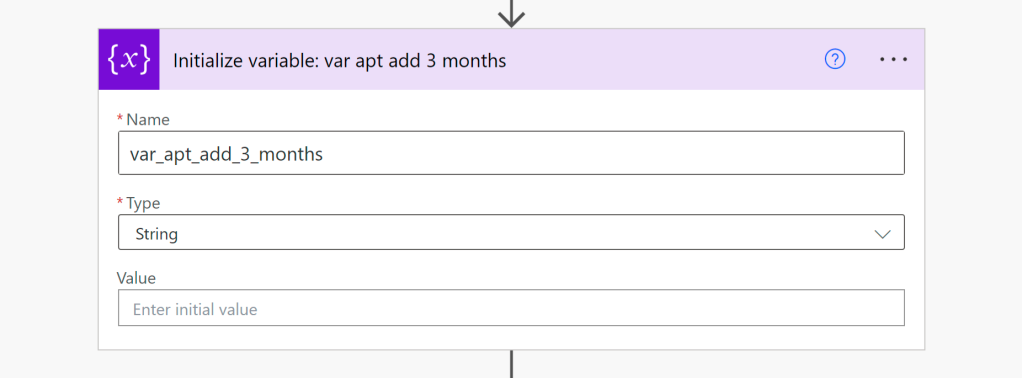 Initialize an optional variable of apt add three months - described below
