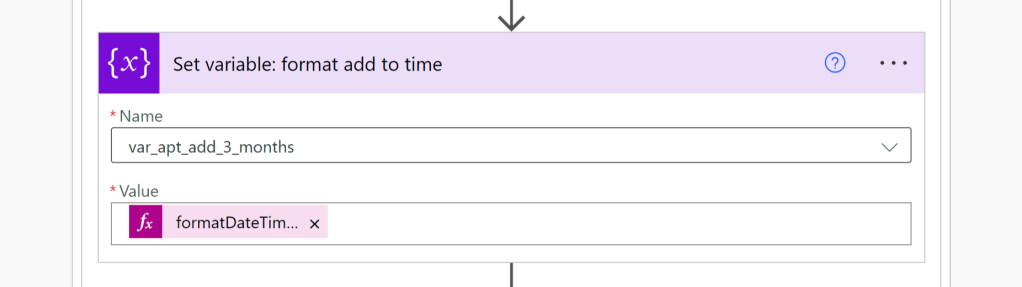 Format the 3-month add to time variable